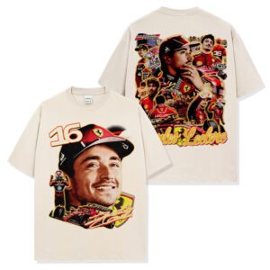 צ'ארלס לקלר פרארי חולצת גרפיקס