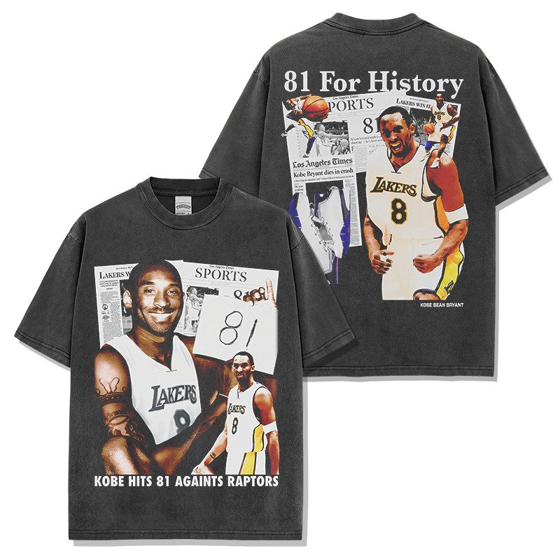 קובי בראיינט 81 נקודות חולצת גרפיקס