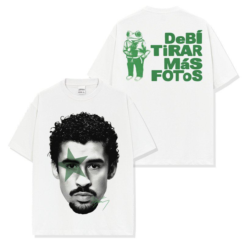 באד באני green star חולצת גרפיקס באד באני green star חולצת גרפיקס