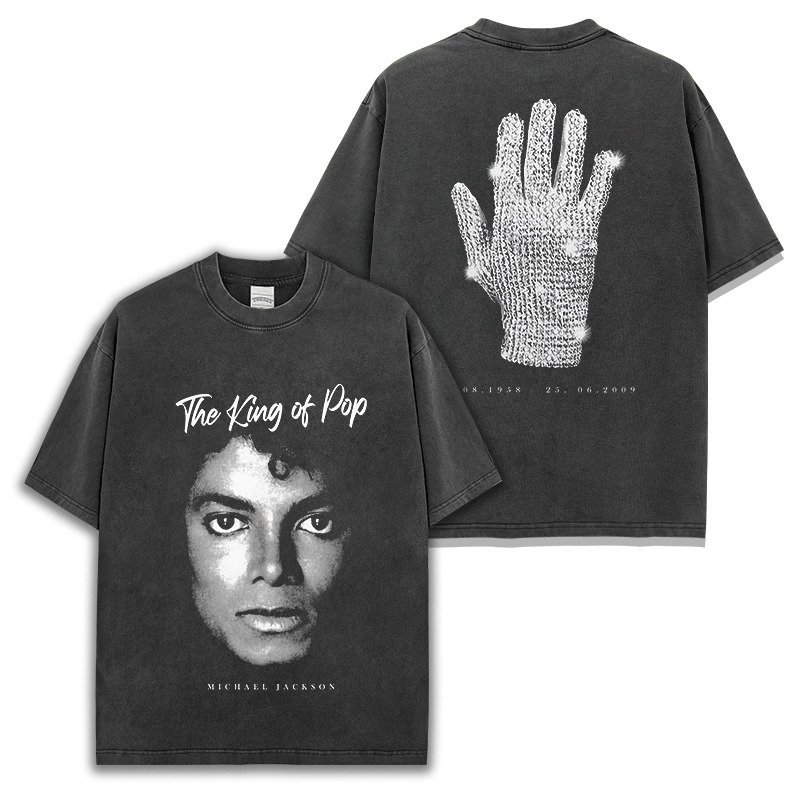 מייקל ג'קסון king of pop חולצת גרפיקס מייקל ג'קסון king of pop חולצת גרפיקס